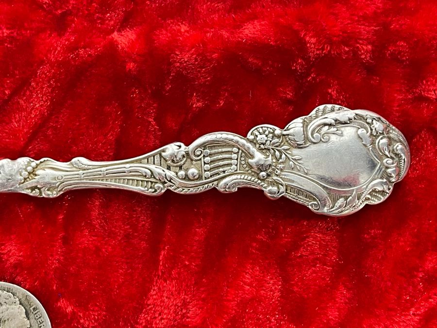 Antique Sterling Silver Mt. Vernon Souvenir Spoon 29.6g [Photo 7]