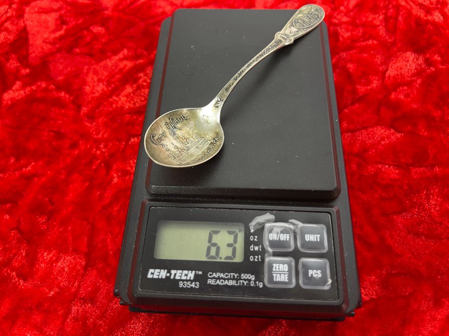 Antique Sterling Silver City Hall Philadelphia, PA Souvenir Spoon 6.3g [Photo 5]