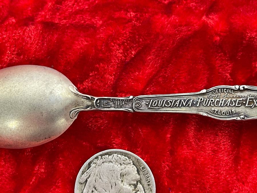 Antique Sterling Silver Louisiana Purchase Exposition Souvenir Spoon 10.7g [Photo 5]