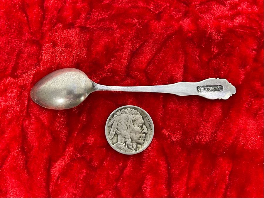 Antique Sterling Silver Pan American Exposition Souvenir Spoon 2.9g [Photo 4]