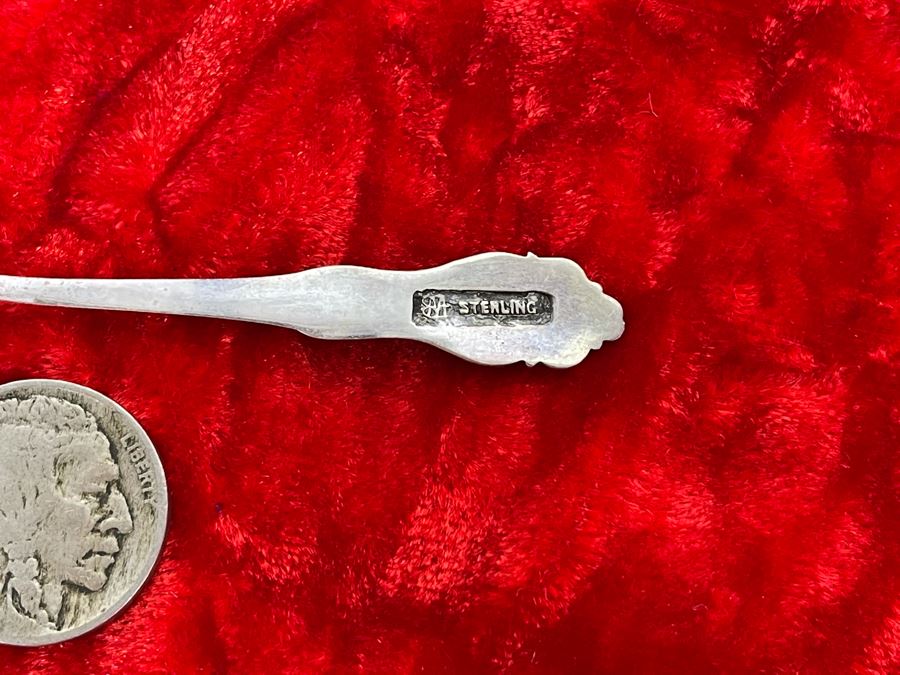 Antique Sterling Silver Pan American Exposition Souvenir Spoon 2.9g [Photo 5]