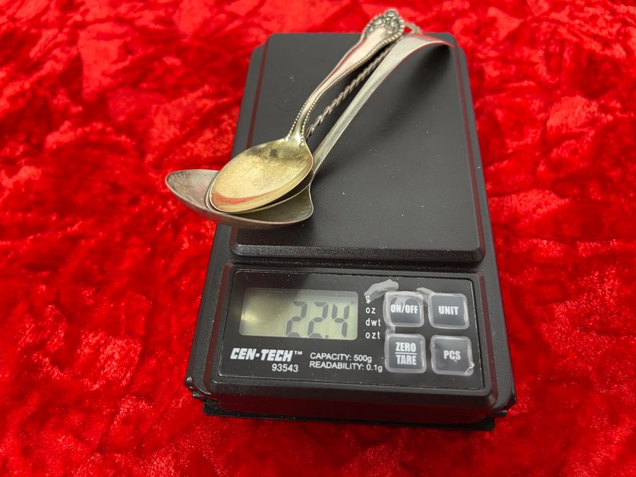 Set Of Three Vintage Sterling Silver Spoons 22.4g [Photo 6]