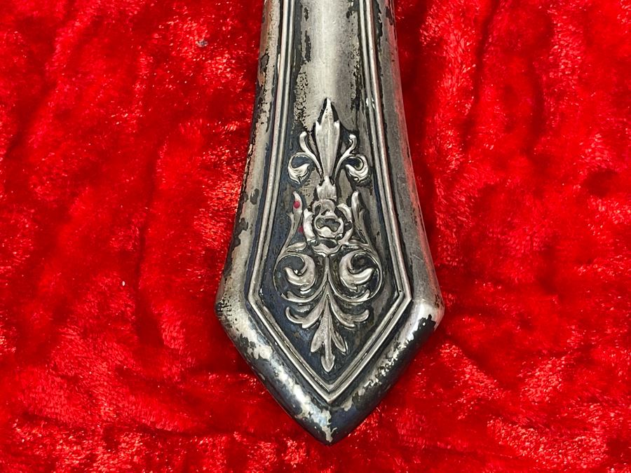 Antique Sterling Silver Repousse Vanity Mirror (Needs To Be Resoldered) [Photo 10]