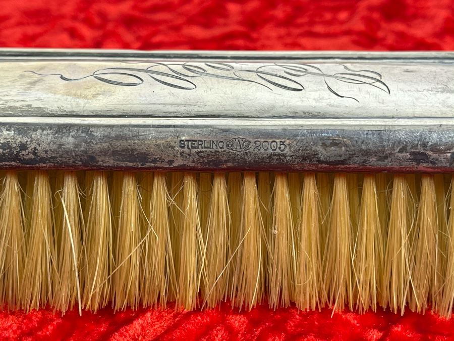 Pair Of Vintage Sterling Silver Handle Brushes [Photo 7]