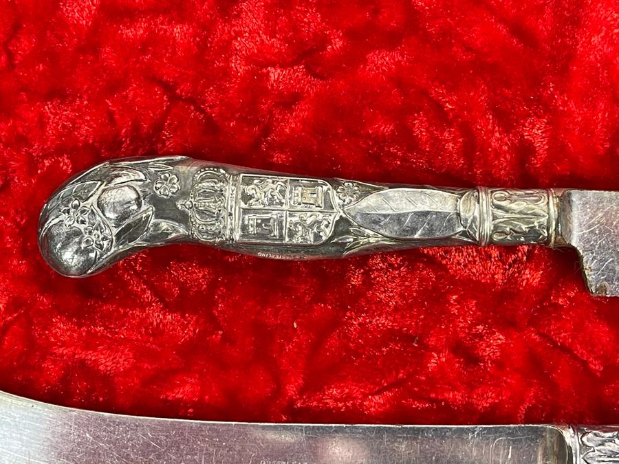 Set Of Six Vintage Sterling Silver Handle Knives By Greenleaf & Crosby Co. Florida [Photo 7]