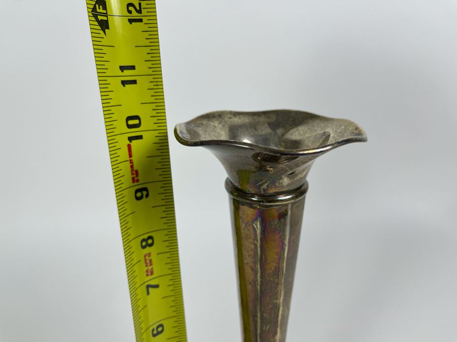 Vintage Sterling Silver Weighted Vase 10H [Photo 6]