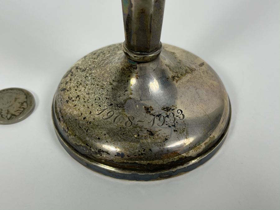 Vintage Sterling Silver Weighted Vase 10H [Photo 2]
