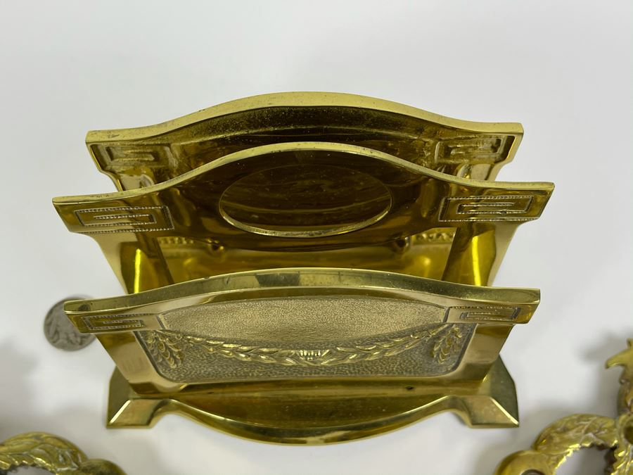 Vintage Bronze Brass Letter Holder And Pair Of Vintage Brass Nutcrackers [Photo 5]