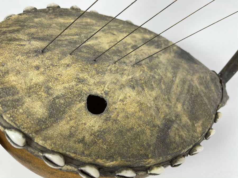 Vintage Ethnic Handmade Gourd Stringed Instrument 13 X 21 [Photo 6]