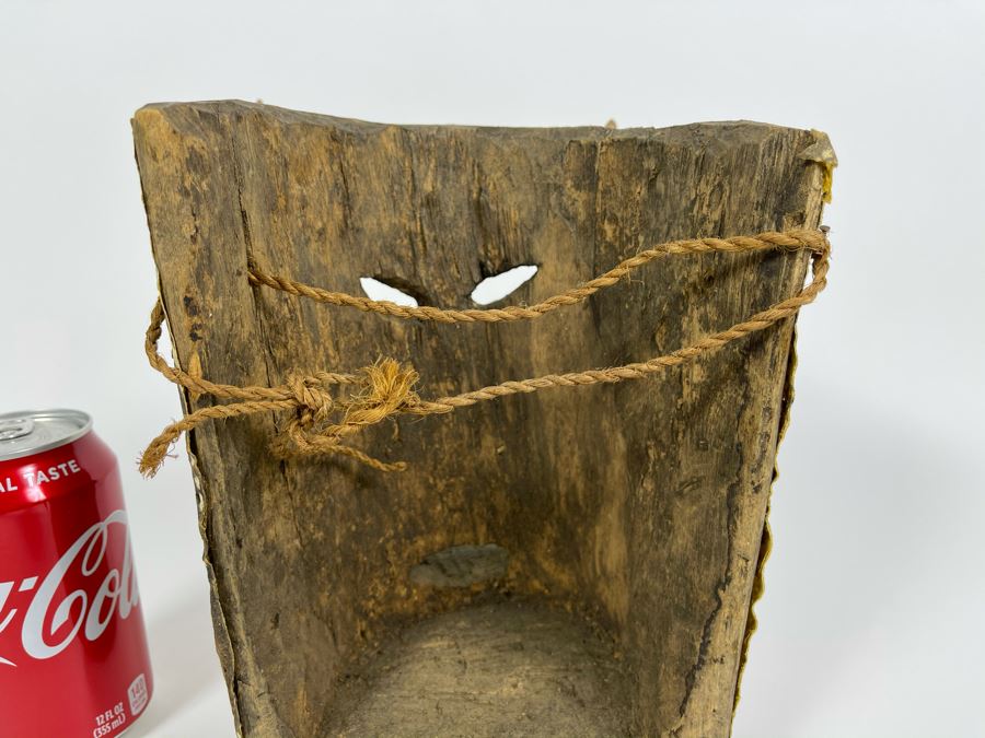 Vintage Handmade Carved Wooden Ethnic Mask With Horns 7W X 9.5H X 7D [Photo 8]