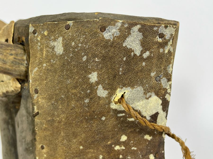 Vintage Handmade Carved Wooden Ethnic Mask With Horns 7W X 9.5H X 7D [Photo 11]