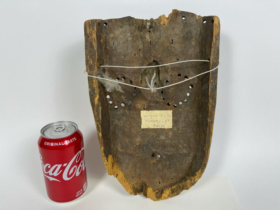 Vintage Kuba Africa Handmade Carved Wooden Ethnic Mask 8W X 13H X 4.5D [Photo 11]