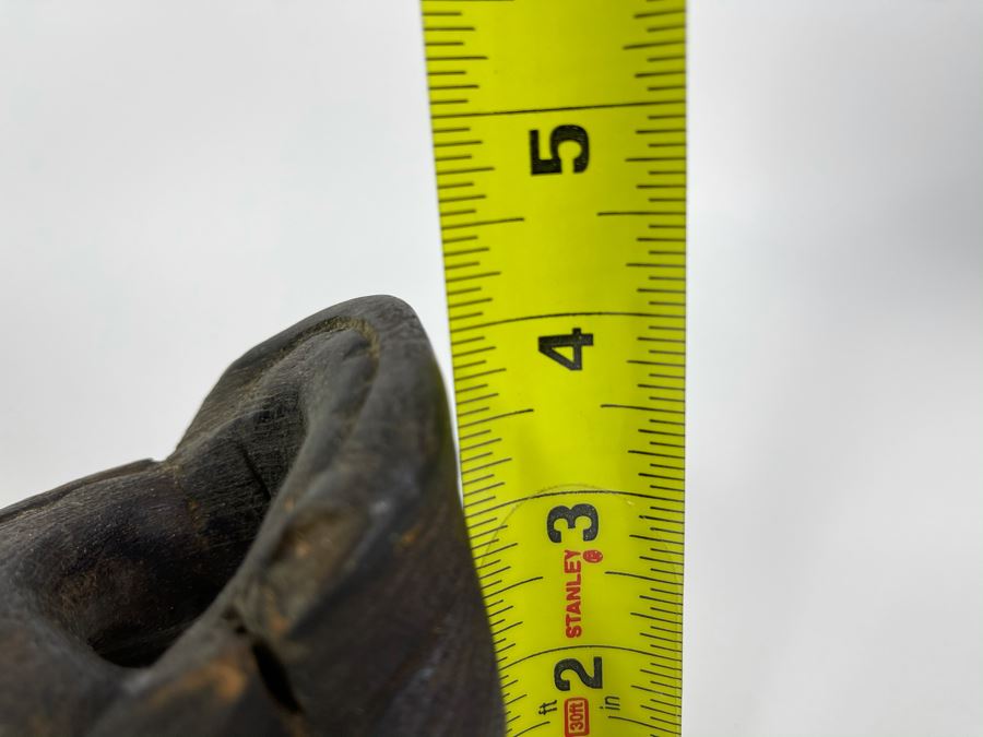 Antique Carved Wooden Ethnic Mask (Rare Wood) 7W X 9H X 4D [Photo 14]