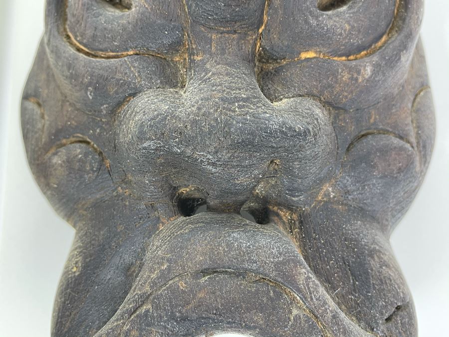 Antique Carved Wooden Ethnic Mask (Rare Wood) 7W X 9H X 4D [Photo 5]