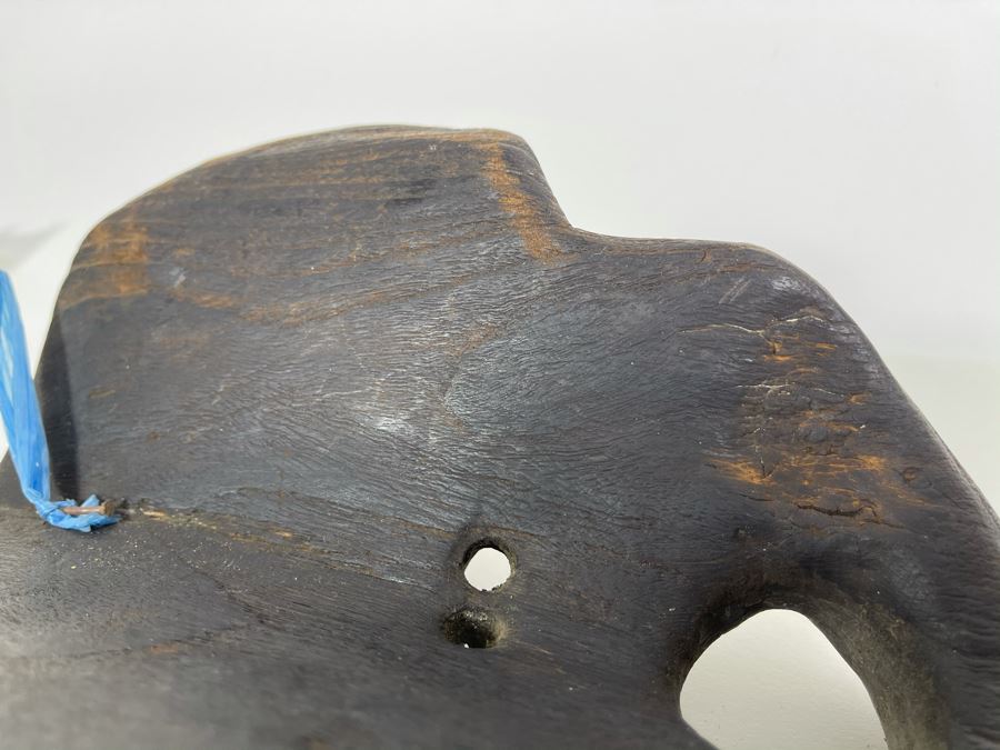 Antique Carved Wooden Ethnic Mask (Rare Wood) 7W X 9H X 4D [Photo 11]