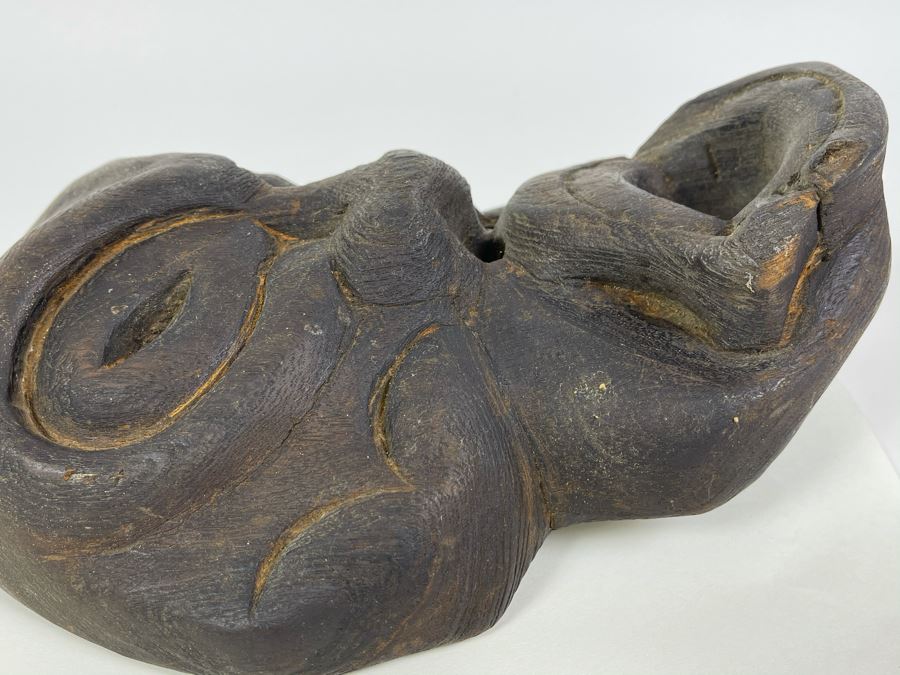 Antique Carved Wooden Ethnic Mask (Rare Wood) 7W X 9H X 4D [Photo 8]