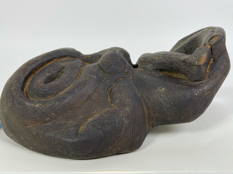 Antique Carved Wooden Ethnic Mask (Rare Wood) 7W X 9H X 4D [Photo 7]