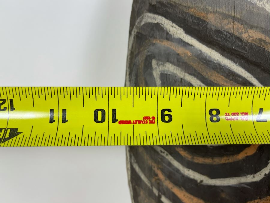 Vintage Hand Carved Handpainted Wooden Ethnic Mask 10W X 22H [Photo 7]