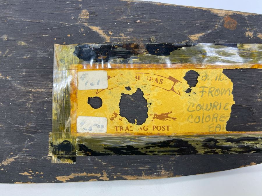 Vintage Hand Carved Handpainted Wooden Ethnic Mask With Cowrie Shells 4W X 12.5H [Photo 8]