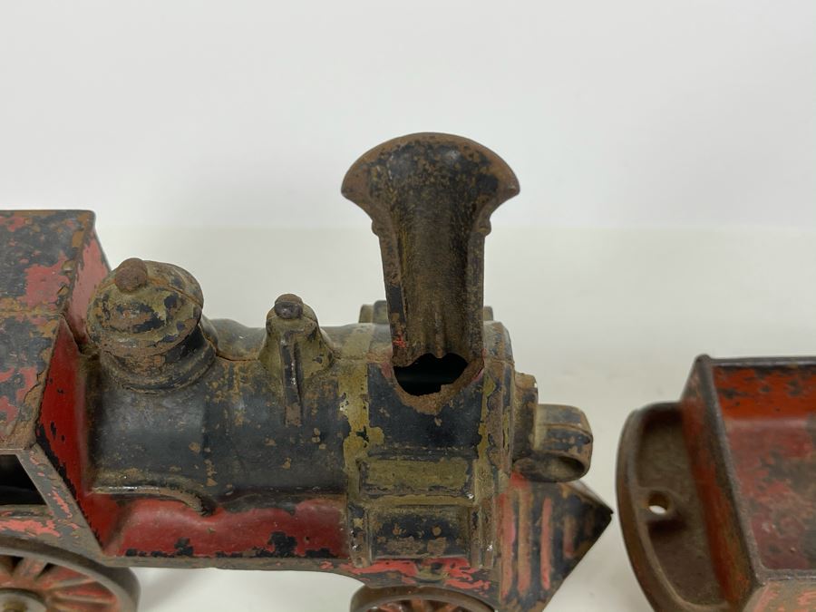 Antique Cast Iron Toy Train 1882 Patent Date (Chimney On Train Engine Is Chipped) [Photo 13]