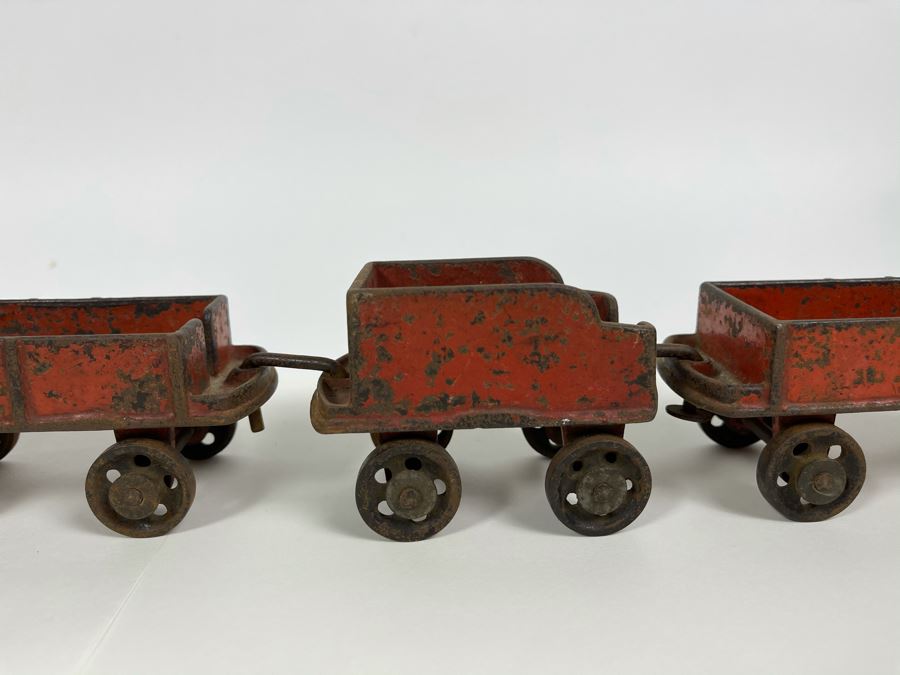 Antique Cast Iron Toy Train 1882 Patent Date (Chimney On Train Engine Is Chipped) [Photo 7]
