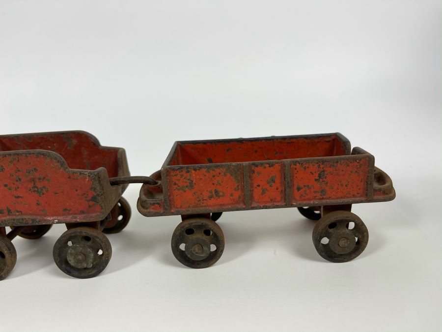 Antique Cast Iron Toy Train 1882 Patent Date (Chimney On Train Engine Is Chipped) [Photo 8]