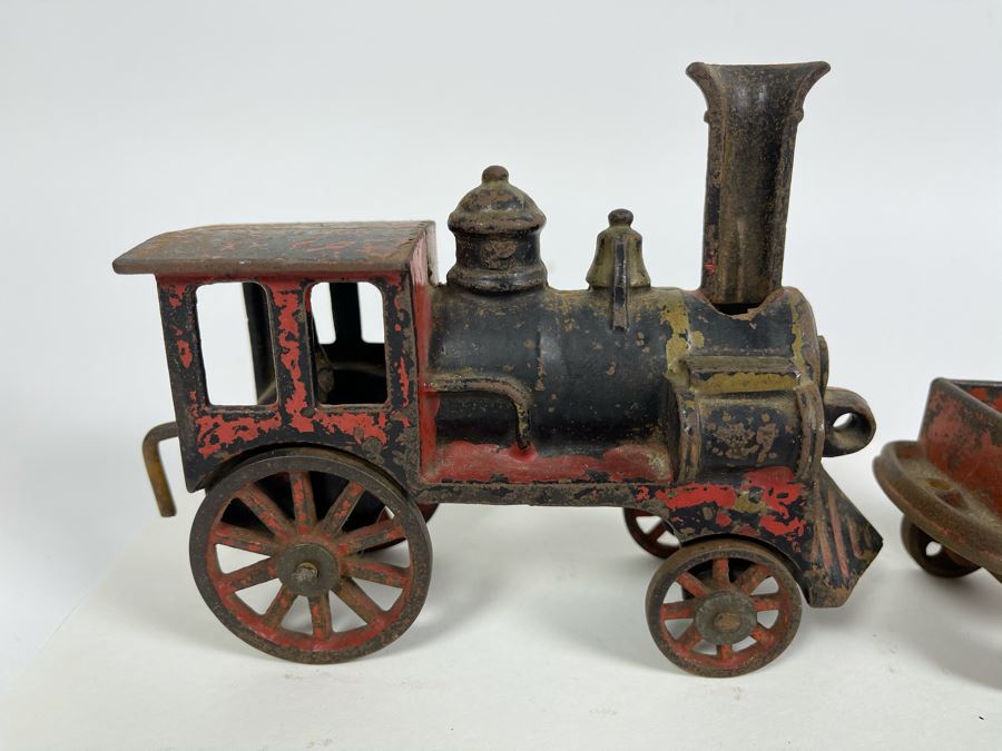 Antique Cast Iron Toy Train 1882 Patent Date (Chimney On Train Engine Is Chipped) [Photo 11]