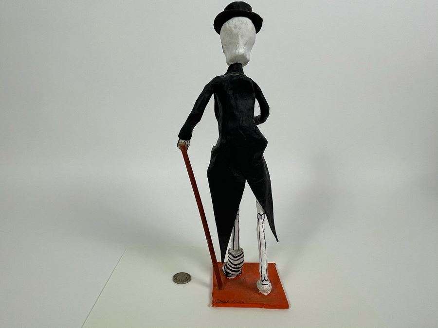 Signed Gilberto Landin Mexican Día De Los Muertos Figure 11.5H [Photo 7]
