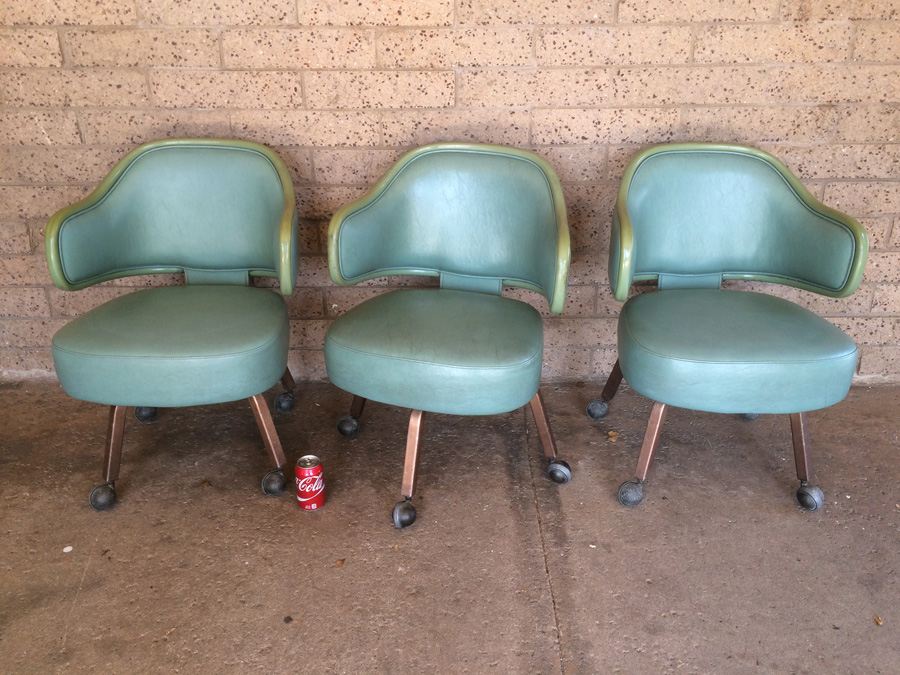 Modern Green Chairs on Casters [Photo 1]