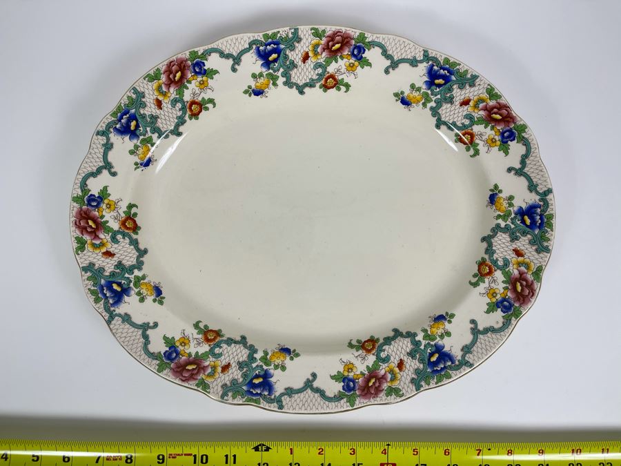 Royal Cauldon England 'Victoria' Oval Serving Platter Made In England 15 X 12 [Photo 3]