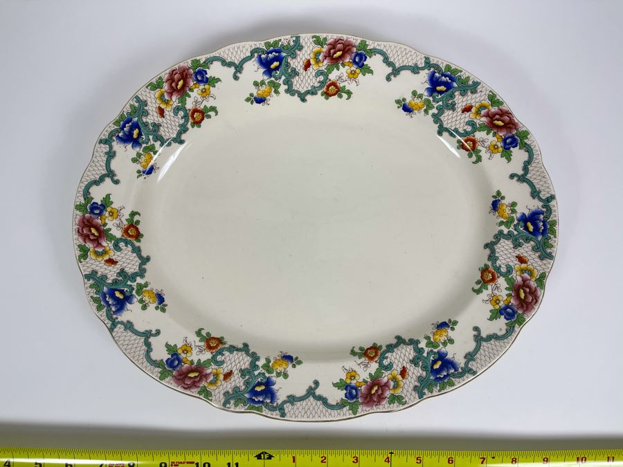 Royal Cauldon England 'Victoria' Oval Serving Platter Made In England 15 X 12 [Photo 2]
