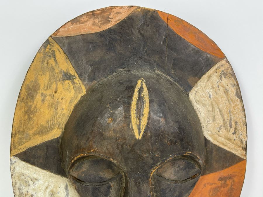 Hand Carved Wooden Ethnic African Mask 12W X 14H [Photo 7]