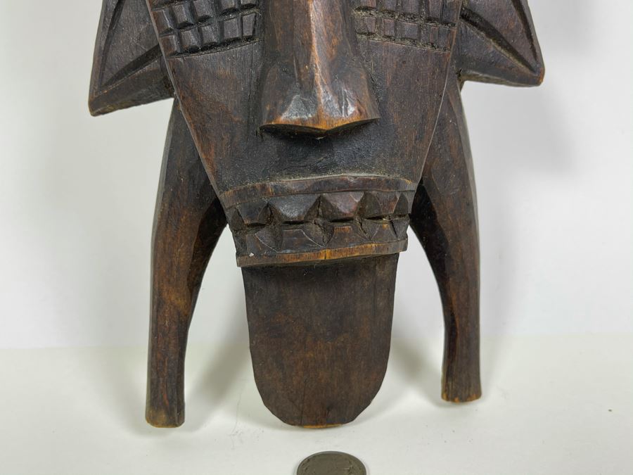 Hand Carved Wooden Ethnic Mask 12W X 14H [Photo 7]