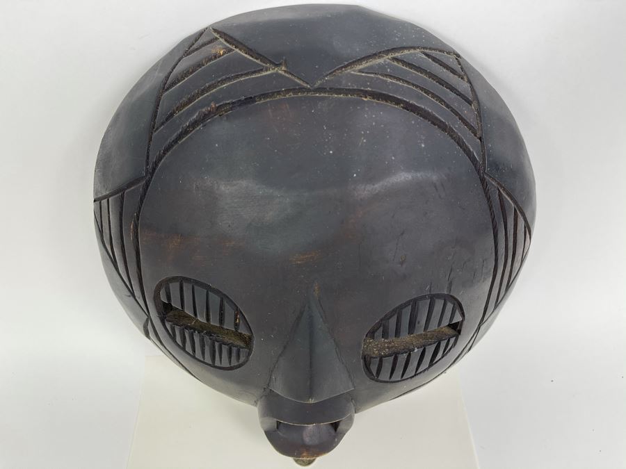 Vintage Carved Wooden Ethnic Mask 12W X 12H X 3D [Photo 5]
