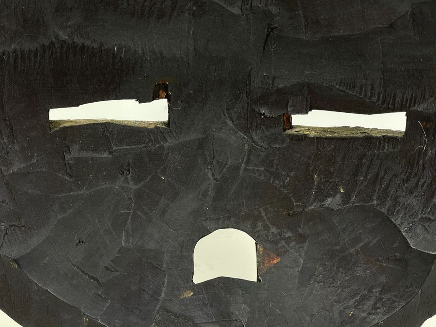 Vintage Carved Wooden Ethnic Mask 12W X 12H X 3D [Photo 9]