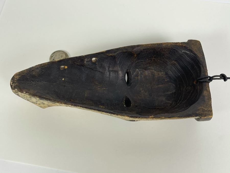 Hand Carved Handpainted Wooden Ethnic Mask 4.5W X 7.5H X 1.5D [Photo 7]