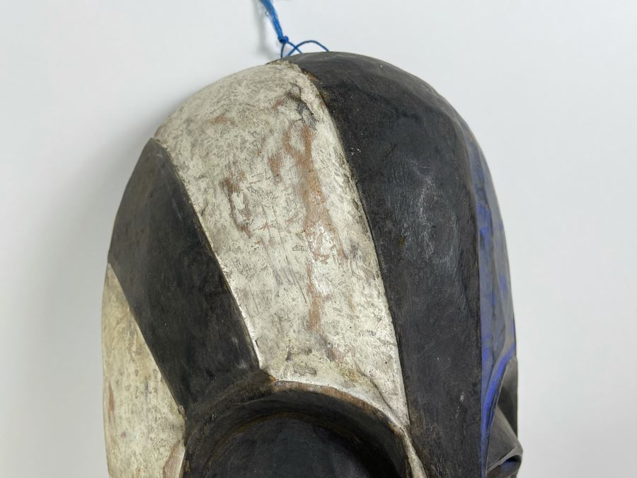 Hand Carved Handpainted Wooden Ethnic Mask 8W X 15H X 4.5D [Photo 7]