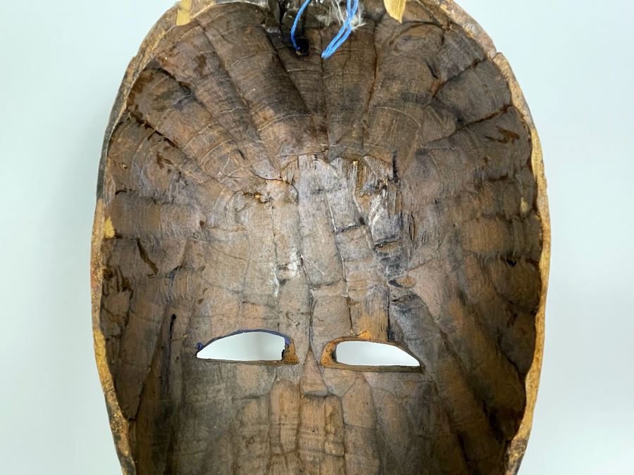 Hand Carved Handpainted Wooden Ethnic Mask 8W X 15H X 4.5D [Photo 11]