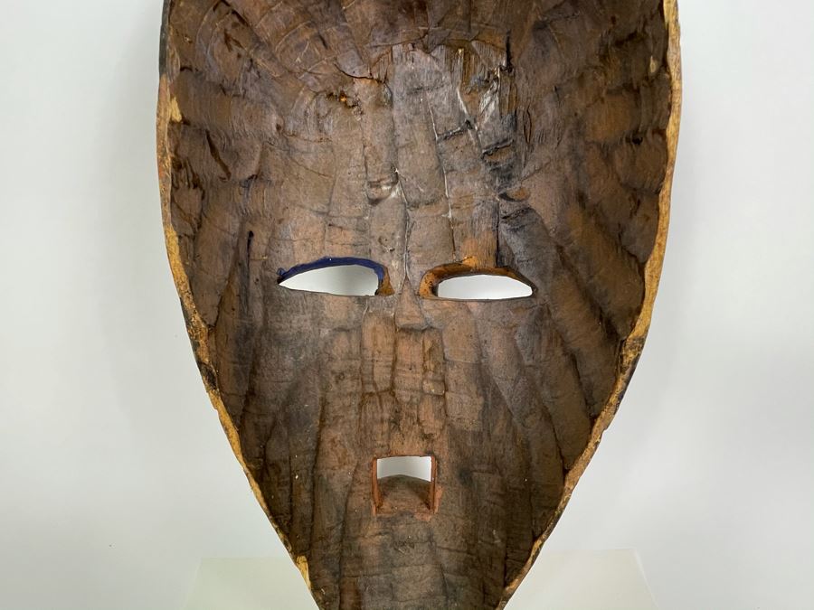 Hand Carved Handpainted Wooden Ethnic Mask 8W X 15H X 4.5D [Photo 10]