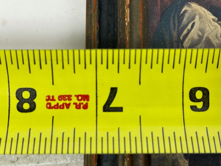 Antique 1918 Ascension Of Mary Print In Vintage Frame 7W X 12H [Photo 12]