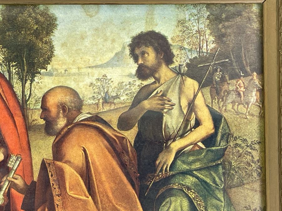 Vintage Religious Print Of Virgin Mary With Baby Jesus In Vintage Frame 15.5 X 11 [Photo 7]