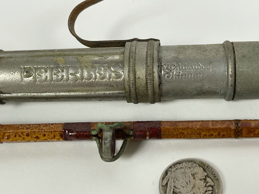 Vintage Peerless Richardson Chicago Fishing Fly Rod 63'L [Photo 3]