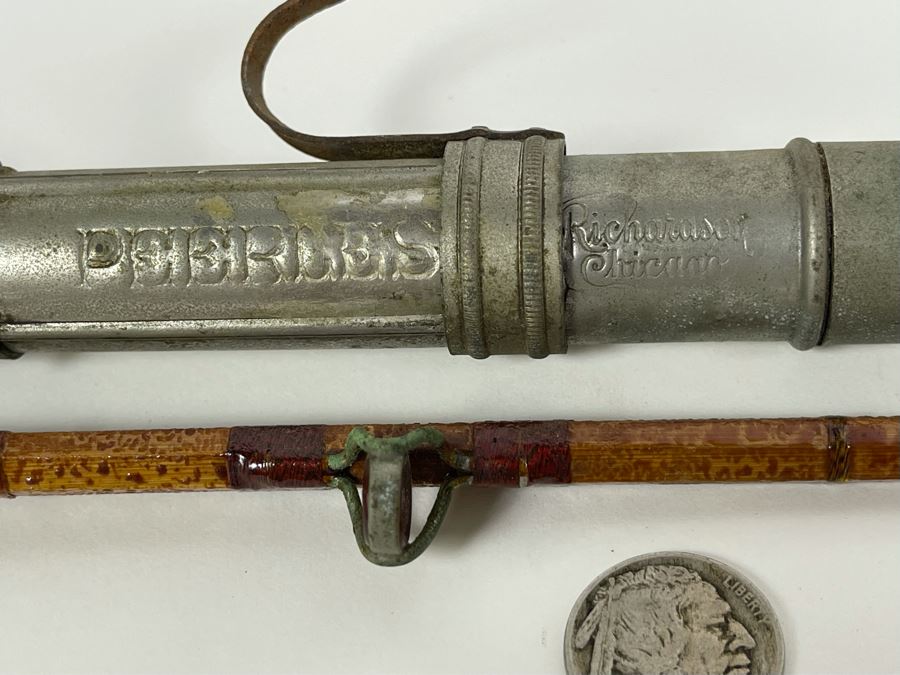 Vintage Peerless Richardson Chicago Fishing Fly Rod 63'L [Photo 4]