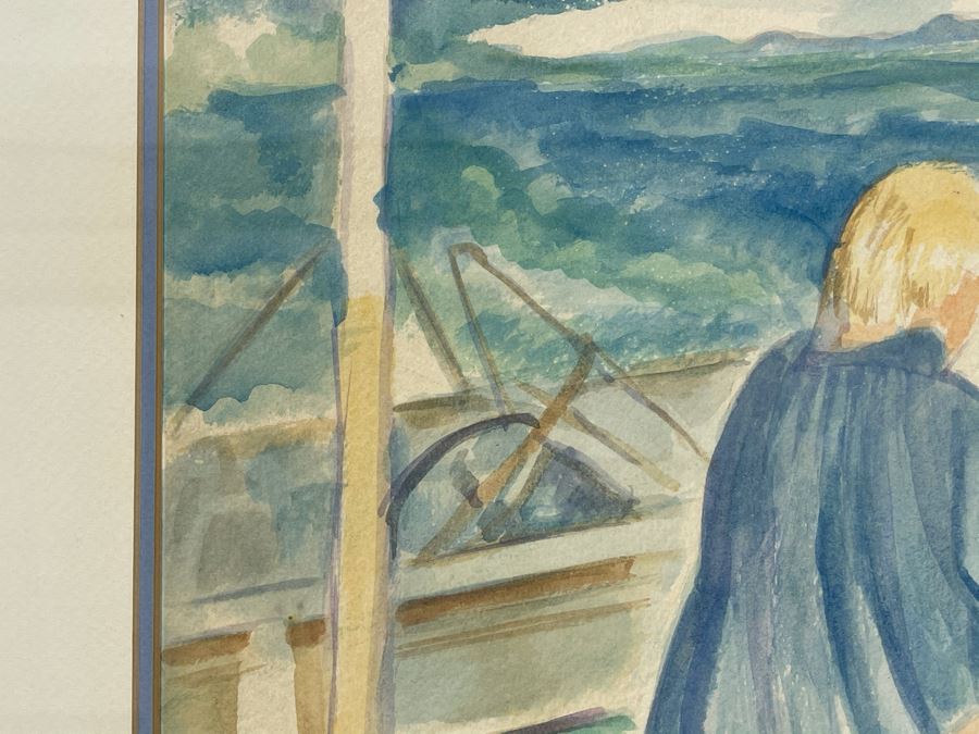 Framed Original Watercolor Painting - Unknown Artist 14.5 X 10 [Photo 5]