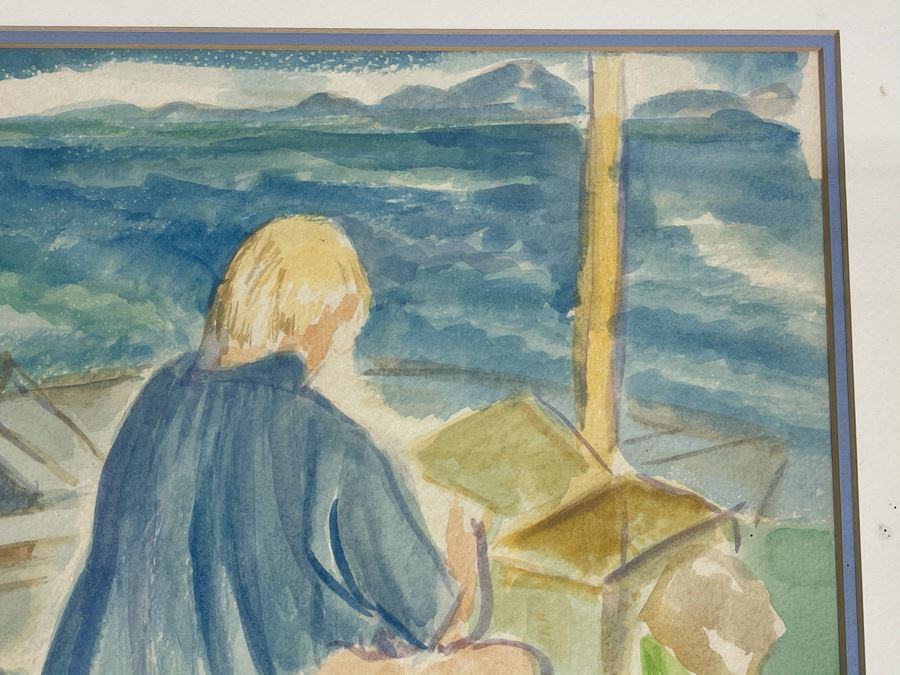 Framed Original Watercolor Painting - Unknown Artist 14.5 X 10 [Photo 6]