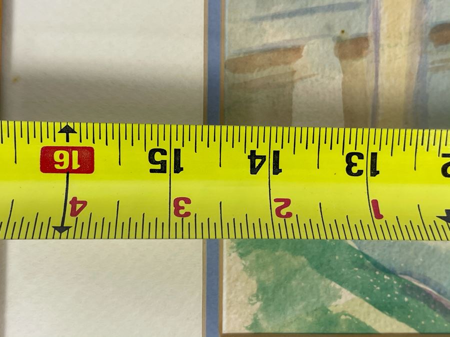 Framed Original Watercolor Painting - Unknown Artist 14.5 X 10 [Photo 7]