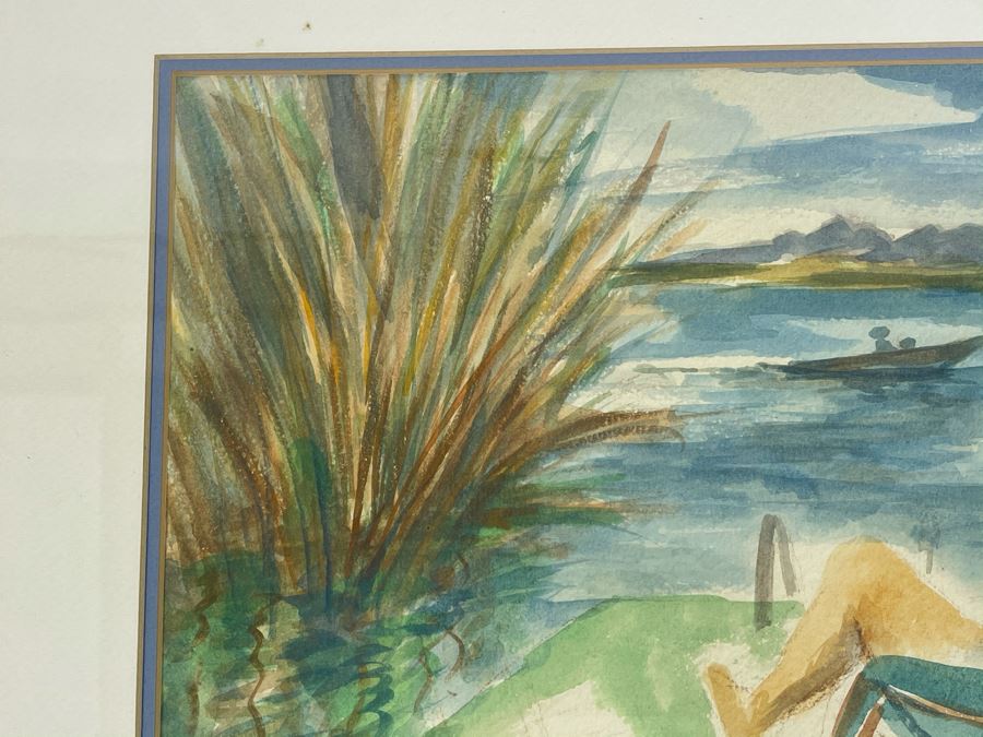 Framed Original Watercolor Painting - Unknown Artist 14.5 X 10 [Photo 3]
