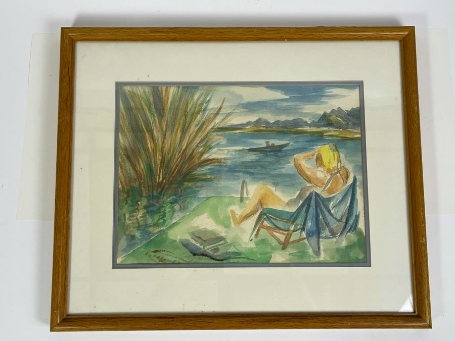Framed Original Watercolor Painting - Unknown Artist 14.5 X 10 [Photo 2]