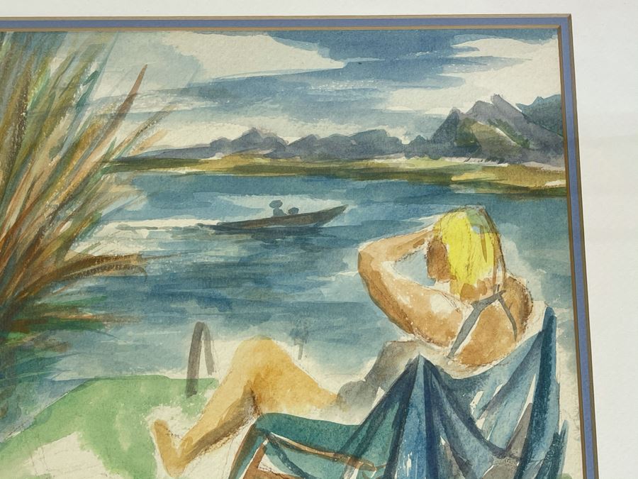 Framed Original Watercolor Painting - Unknown Artist 14.5 X 10 [Photo 4]