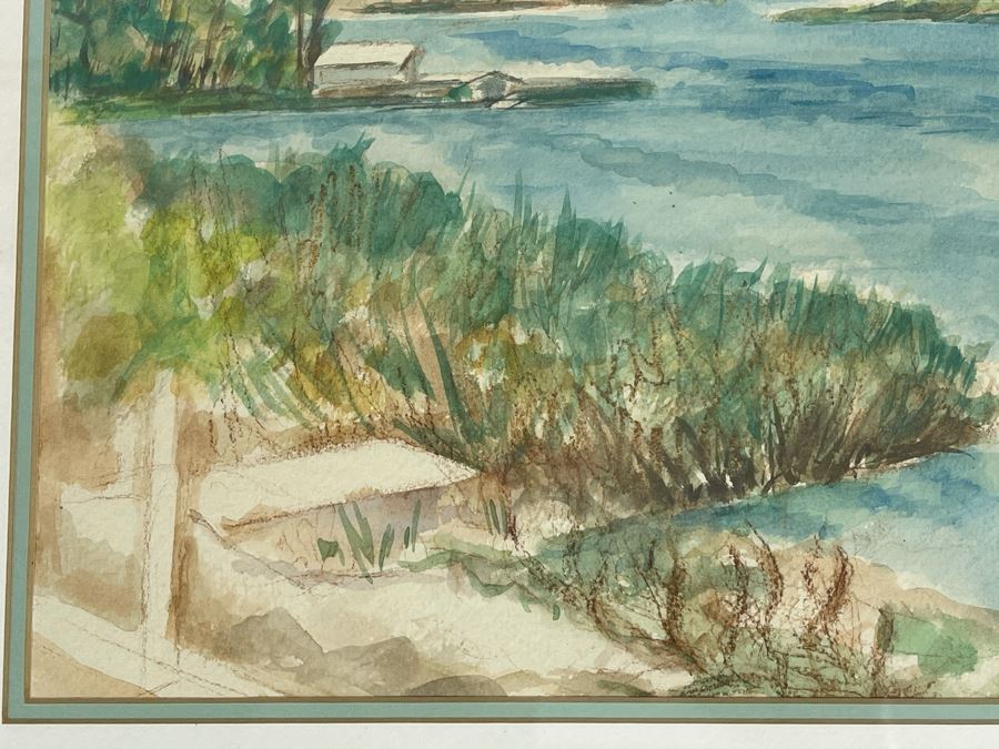 Framed Original Watercolor Painting - Unknown Artist 14.5 X 10 [Photo 6]